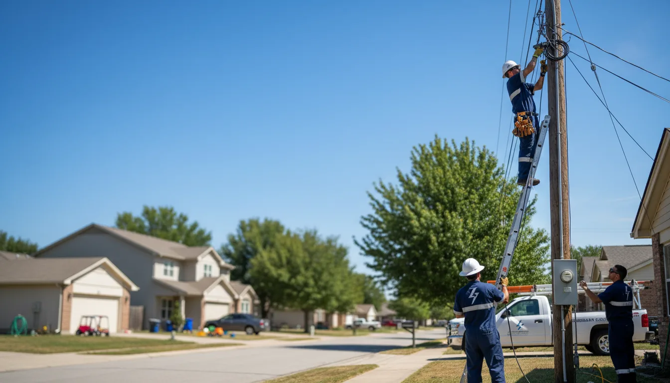 Residential electrician providing installation services in Addington, OK